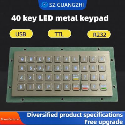 PINPAD 40 key LED waterproof metal keyboard GZ-C001055 R232 interface,USB tipkovnica